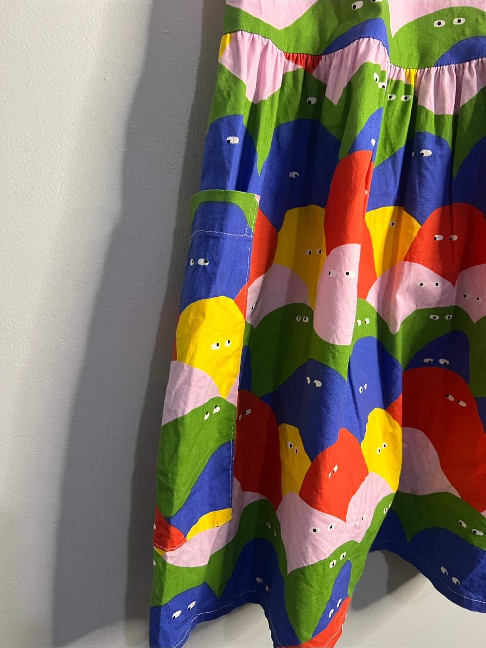 Nooworks Rainbow Lumps misty pocket dress size Large Rare print - Picture 4 of 7